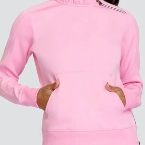 TAIL Pink Ruffle Collar Half Zip Pullover NWOT Size M